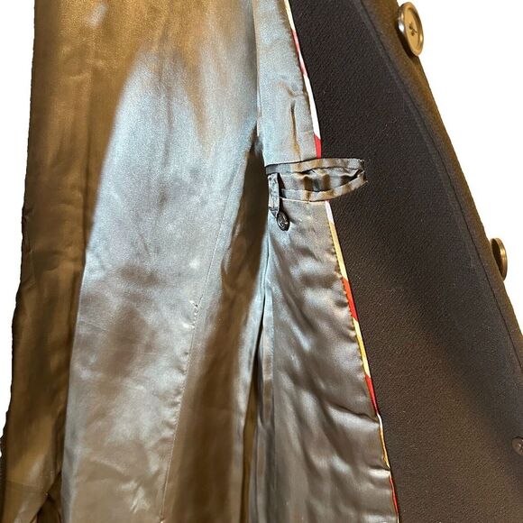 J. Crew Coat Jacket Women's S Black Tight Knit Wool - Minimalist Modern - Picture 9 of 9